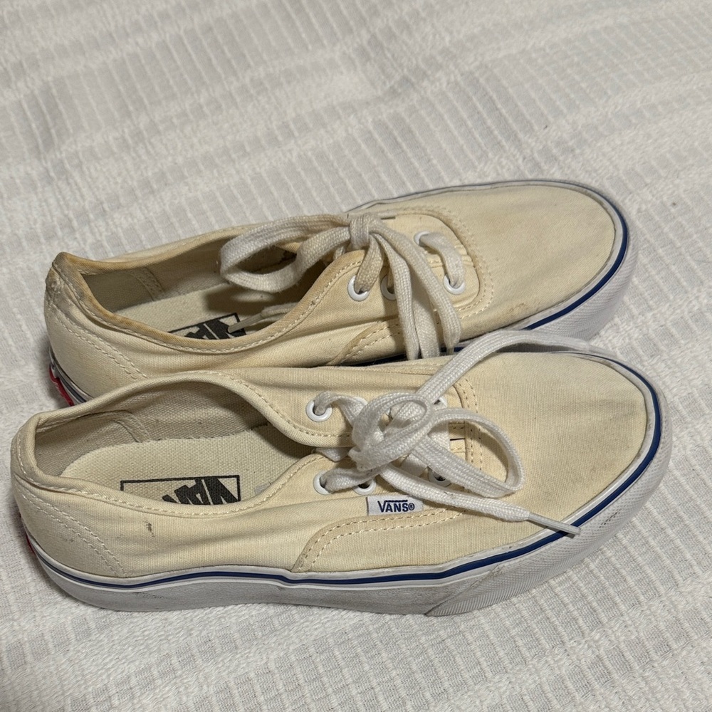 Vans Off-White Canvas Sneakers
